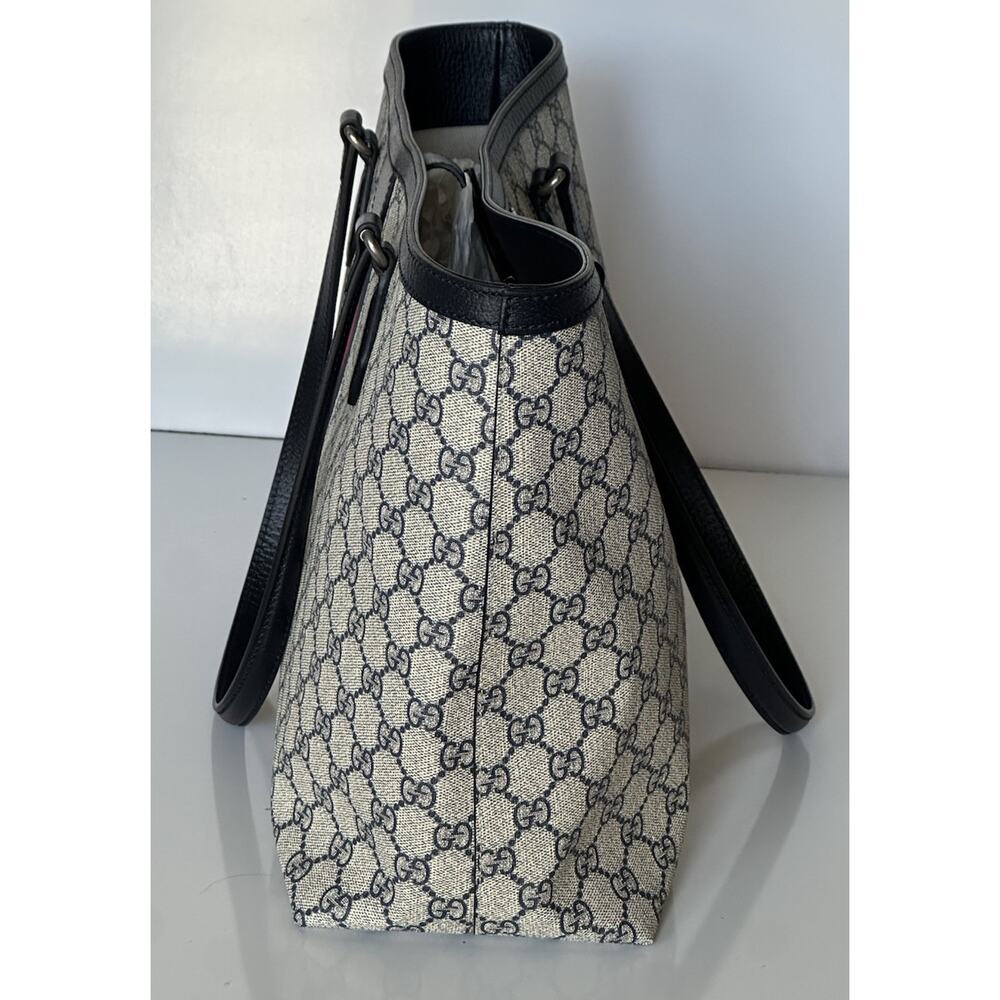 Gucci GG Supreme Web Canvas/Leather Medium Tote Bag Italy 631685 NWOT - Picture 4 of 16